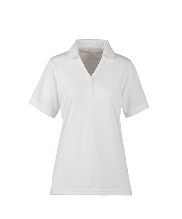 womens white collared polo shirt