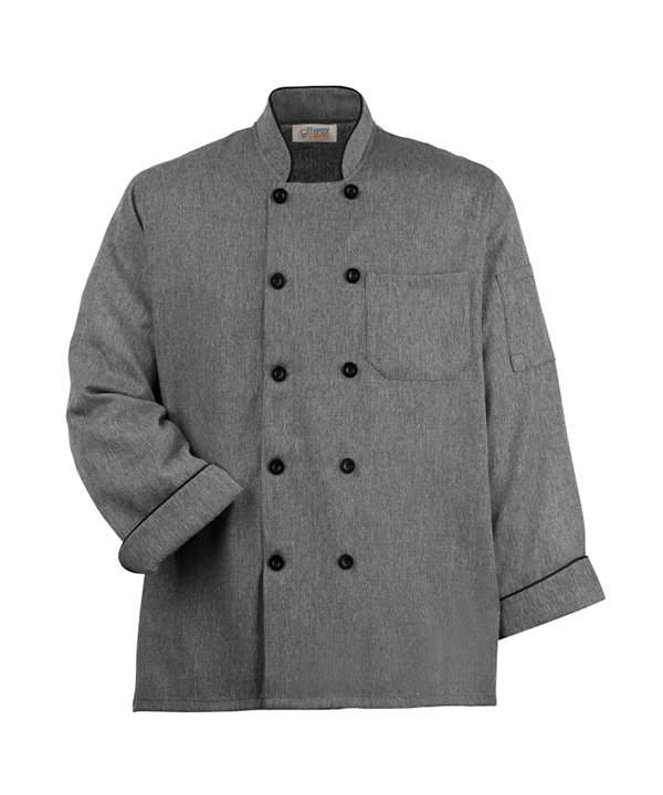 Contrast Piping Chef Coat #404